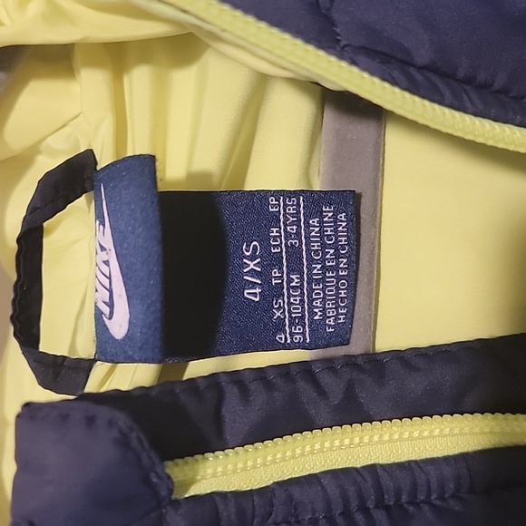 Nike puffer boys size 4 small neon and blue - Picture 6 of 7